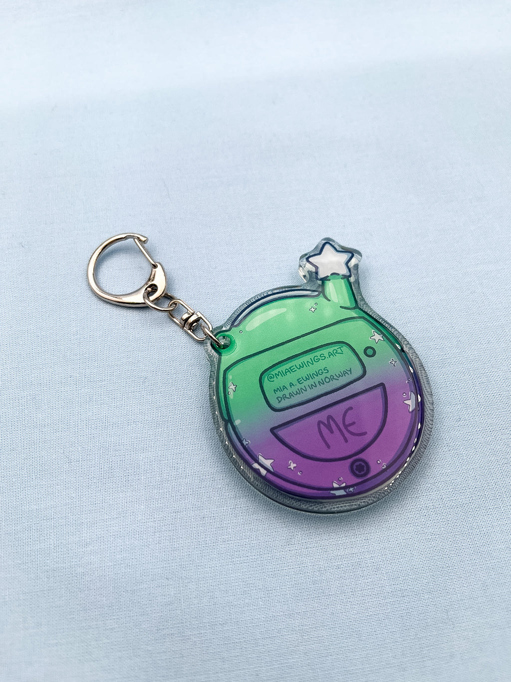 Pigeon shaker keychain
