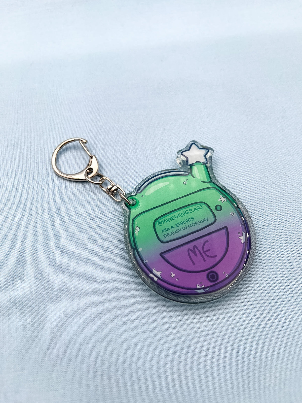 Pigeon shaker keychain