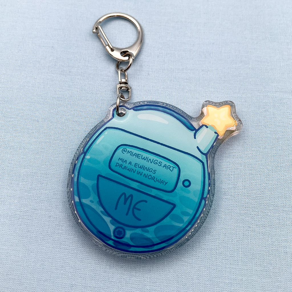 Shark shaker keychain