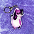 Mascot Cat Grumpy Hanging Keychain