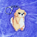 Dog Grumpy Hanging Keychain