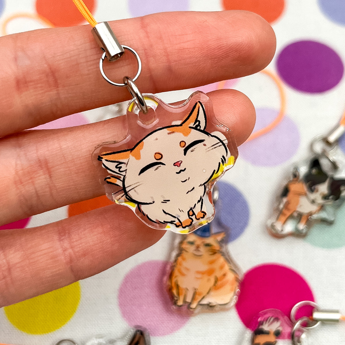 Silly Kitty phone charms/mini keychains