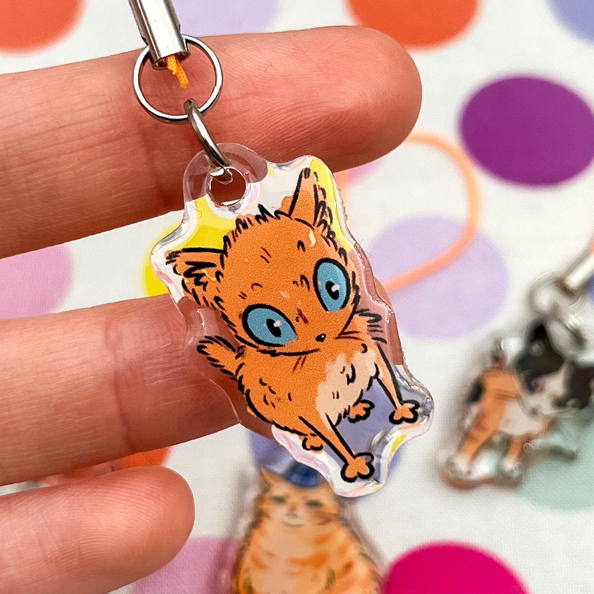 Silly Kitty phone charms/mini keychains