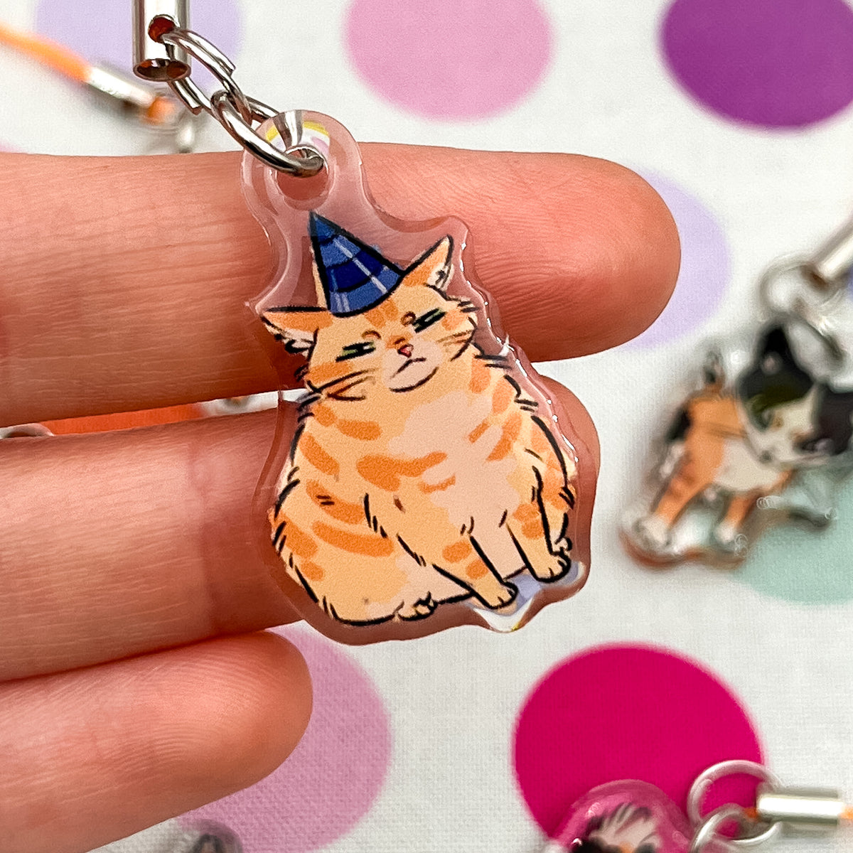 Silly Kitty phone charms/mini keychains