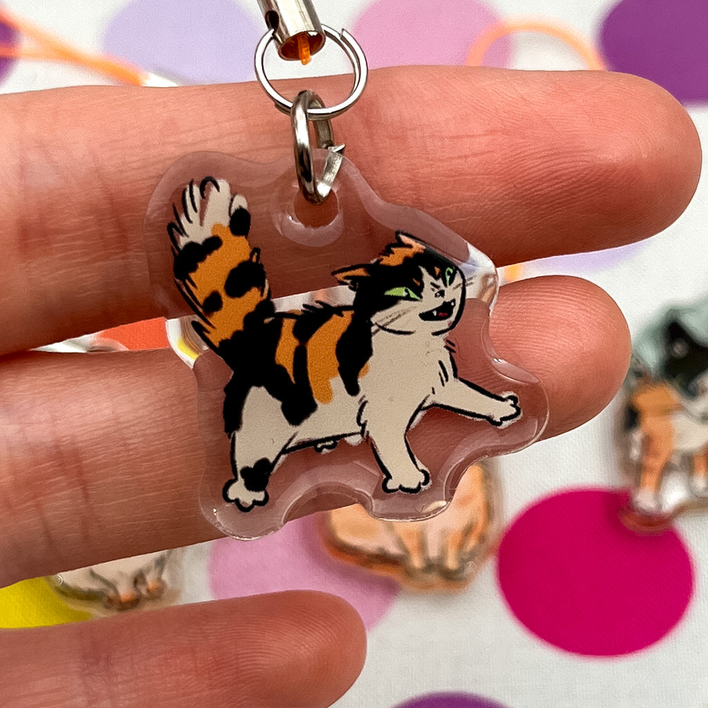 Silly Kitty phone charms/mini keychains