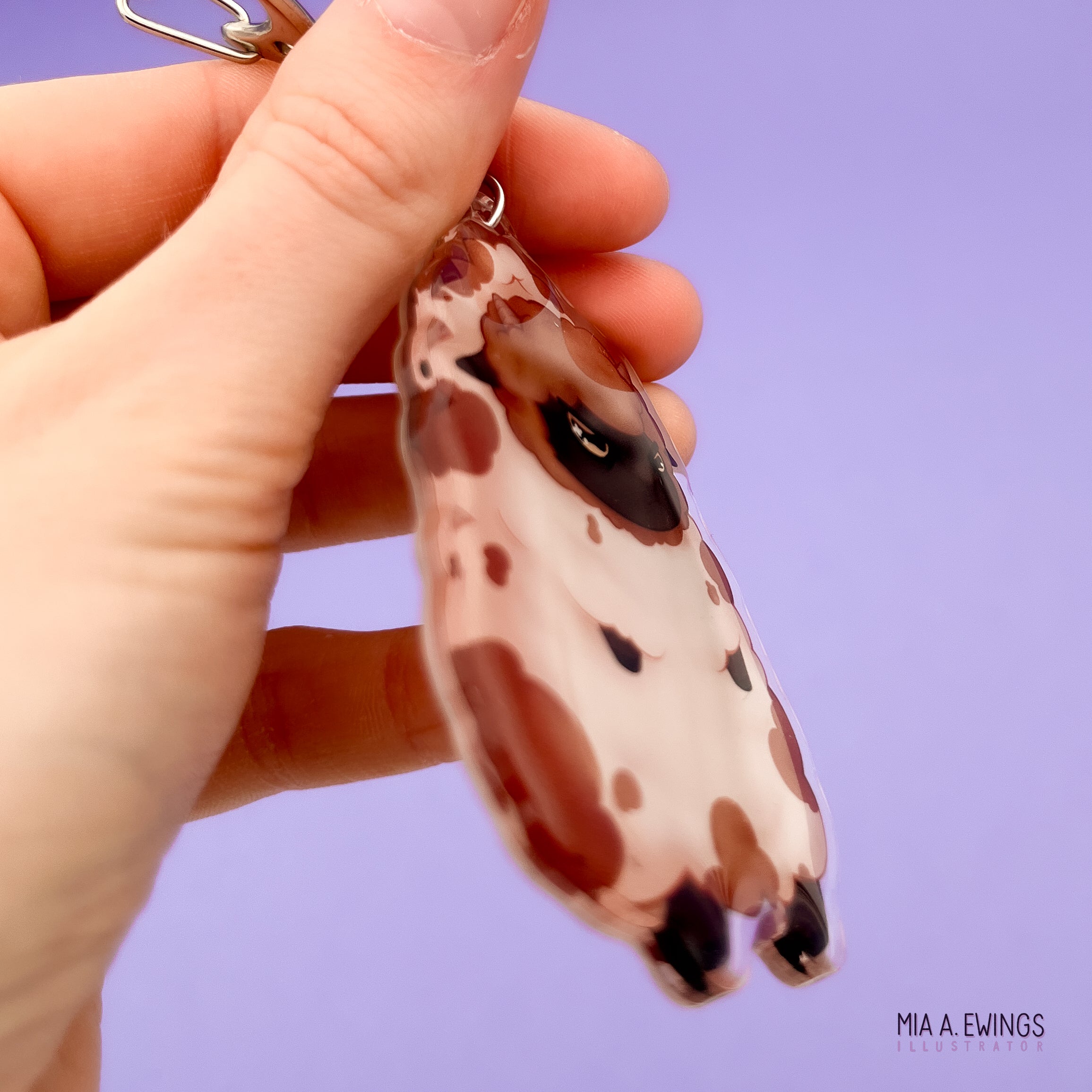 Sheep Grumpy Hanging Keychain