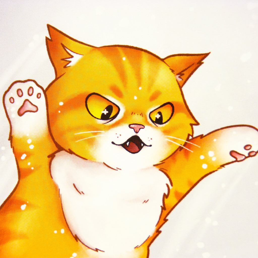 Kitten vs Snowman Postcard