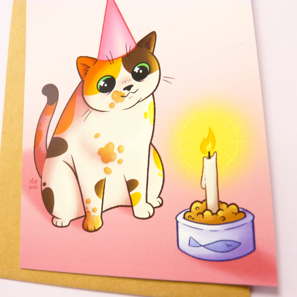 Birthday Cat Postcard