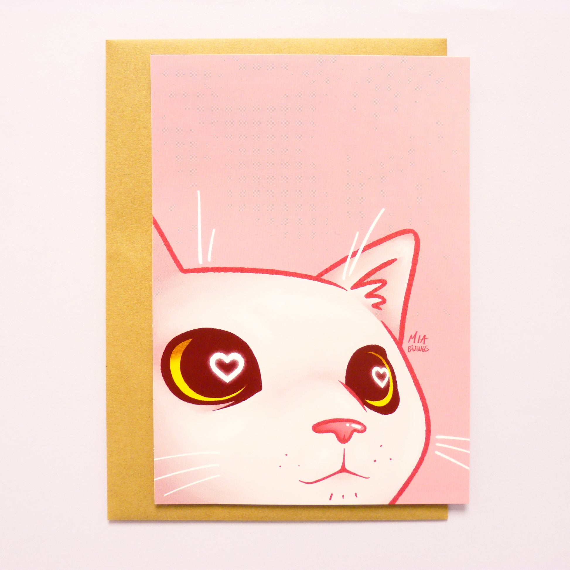 Cat in Love Postcard
