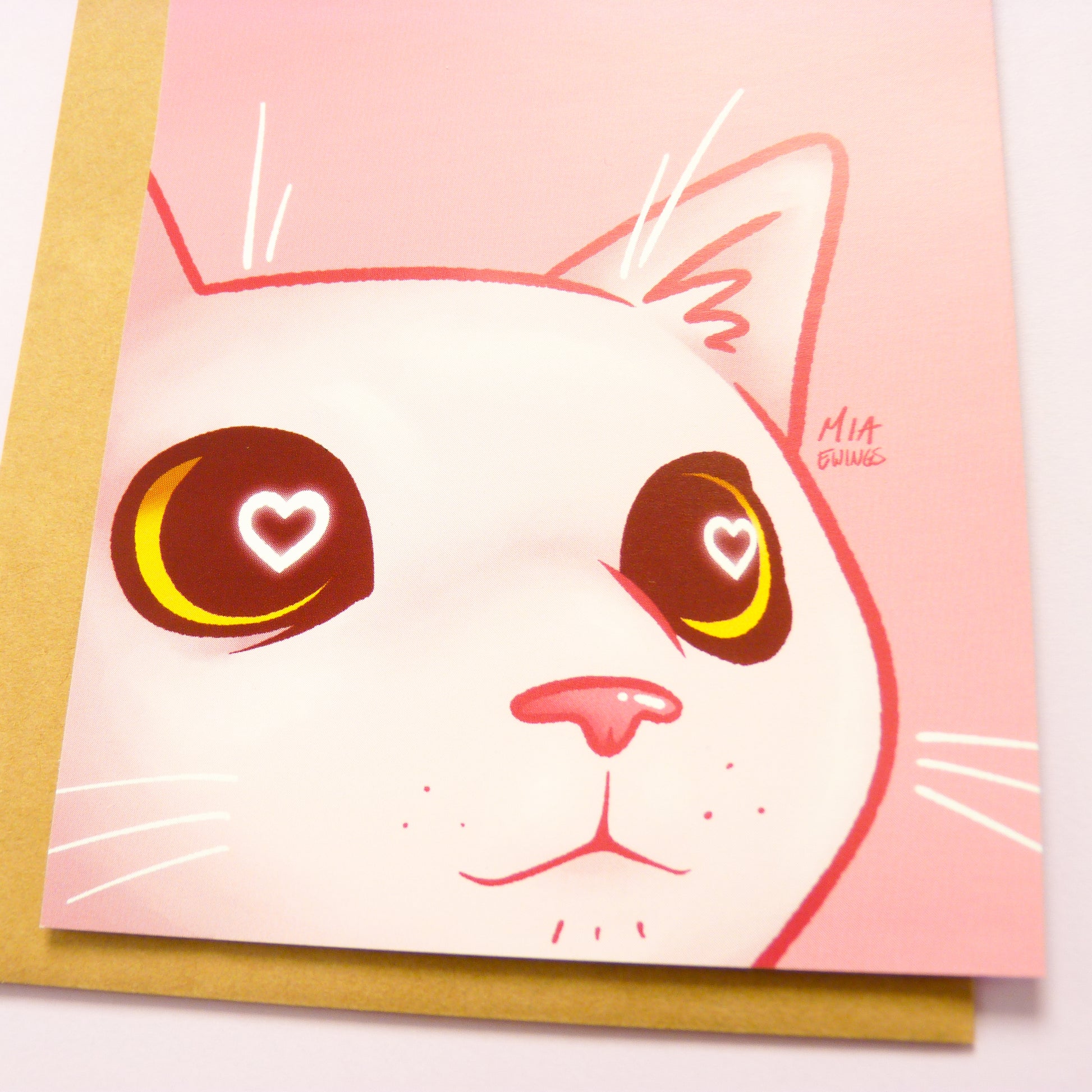 Cat in Love Postcard