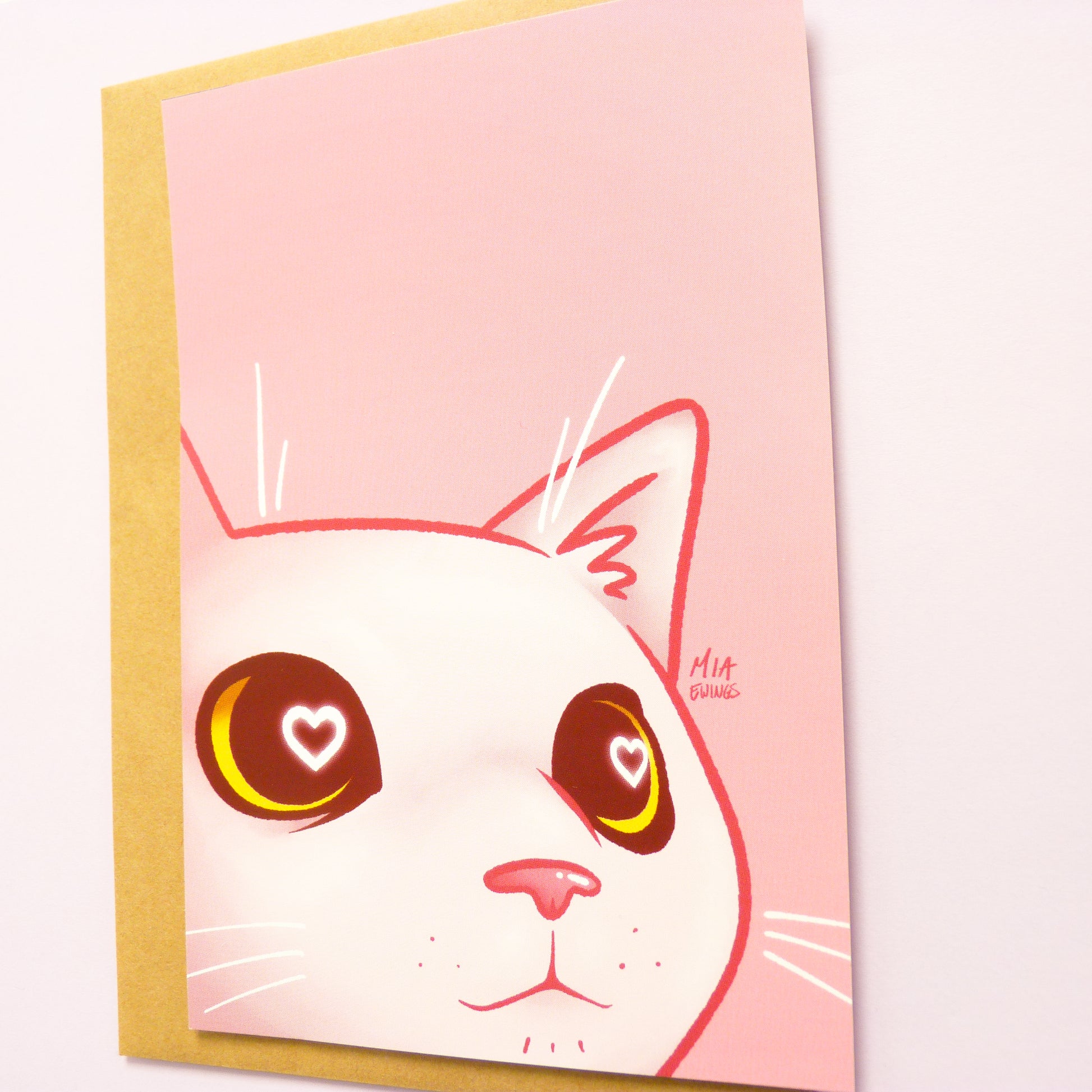 Cat in Love Postcard
