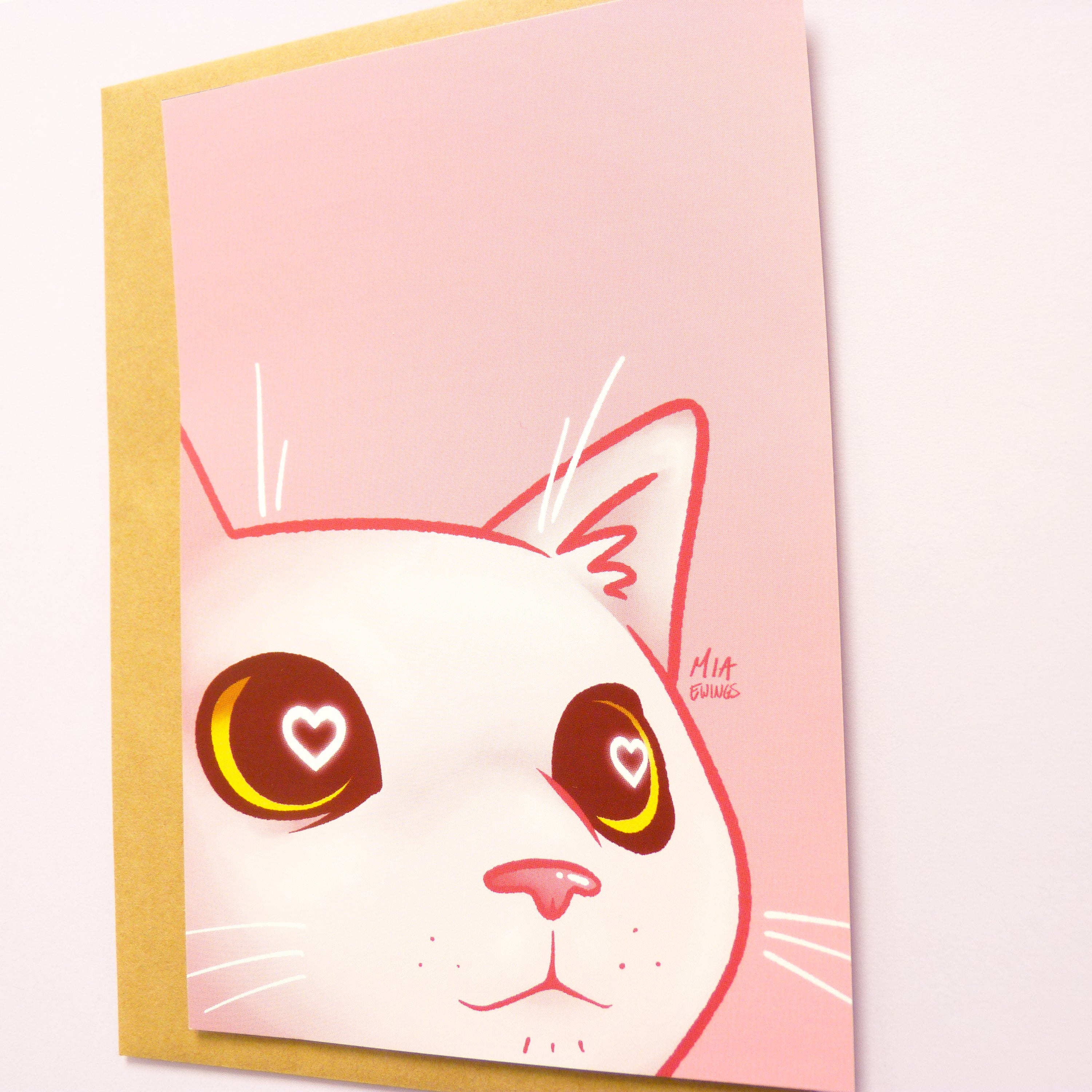 Cat in Love Postcard