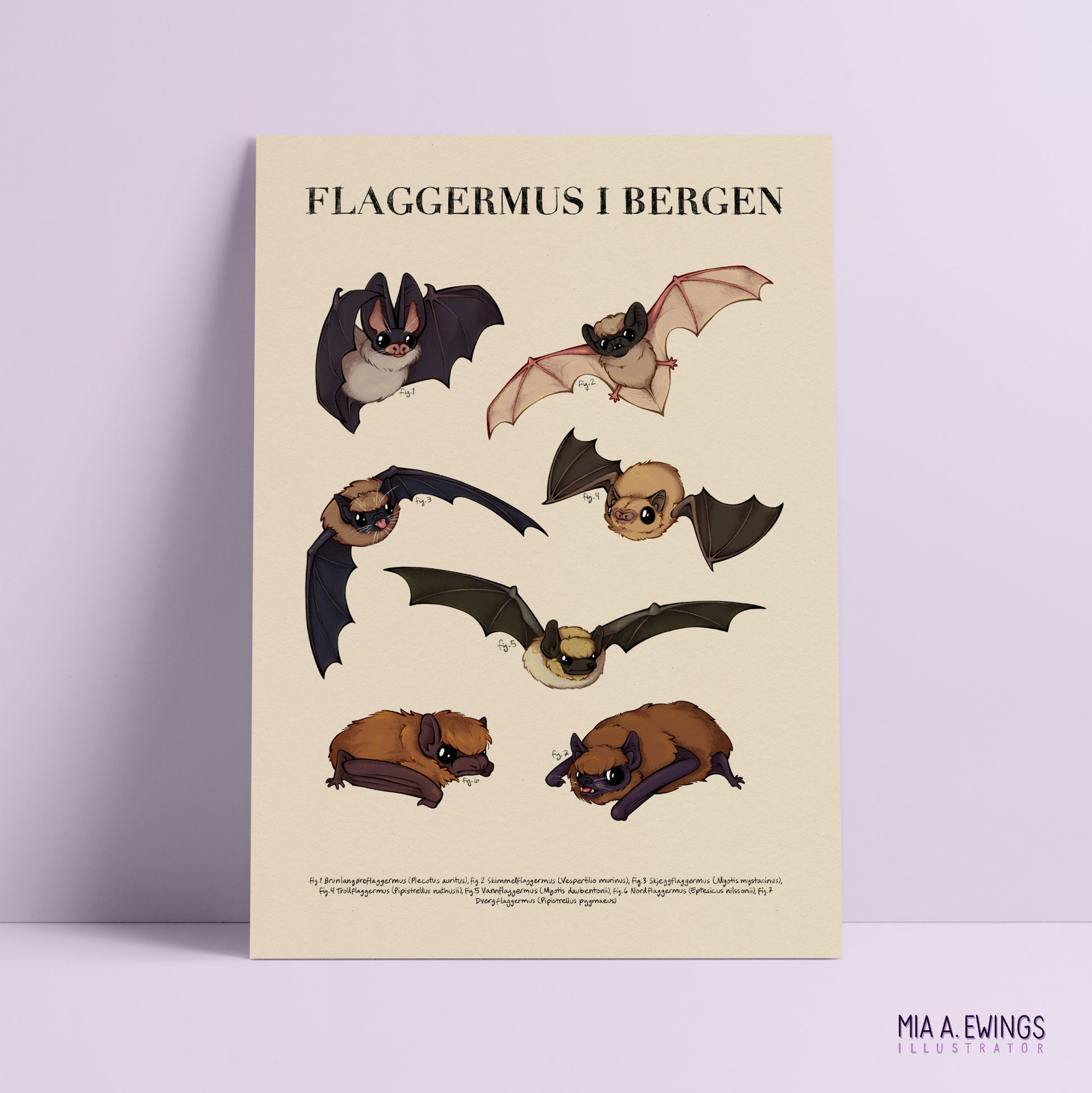 Bats in Bergen — print