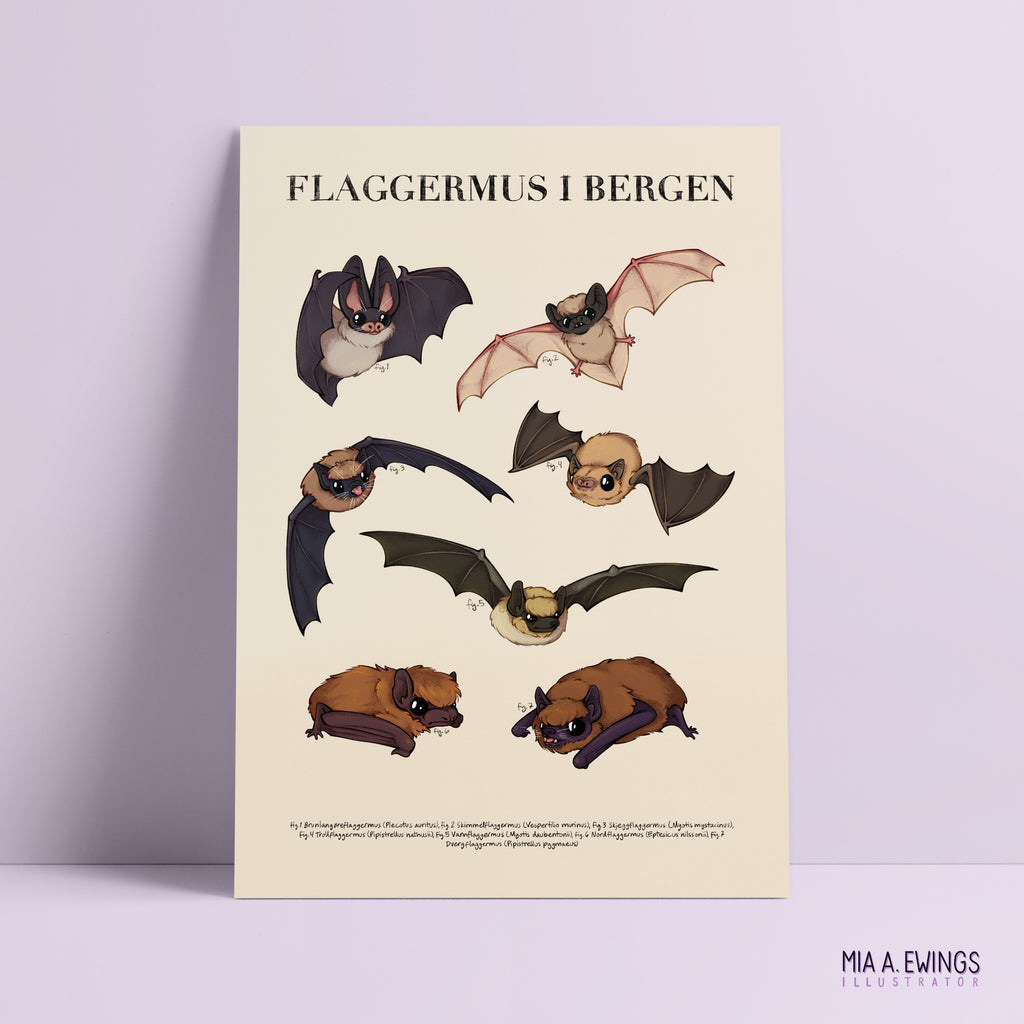 Bats in Bergen — print
